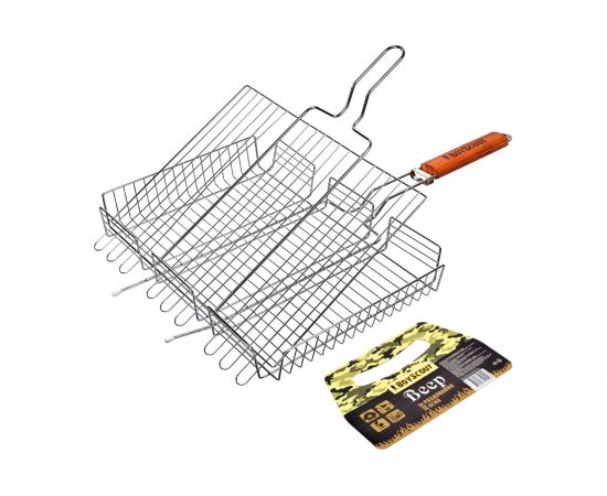 Универсальная большая решетка-гриль BOYSCOUT + веер 61304 