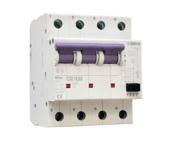 Дифференциальный автомат Iskra RFI4-C-32/0.03 3838733069417 