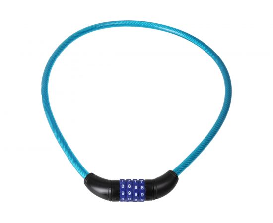 Замок Зубр ПРОФЕССИОНАЛ тросовый, кодовый, с изменяемым кодом, длина троса - 650мм, d 10мм 37262-65_z01 