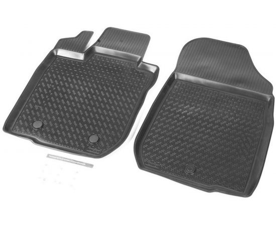 Передние коврики в салон автомобиля Rival для Lada Largus фургон, универсал (2 места) 2012-2021 2021-н.в., полиуретан, с крепежом, 2 шт., 16003003 