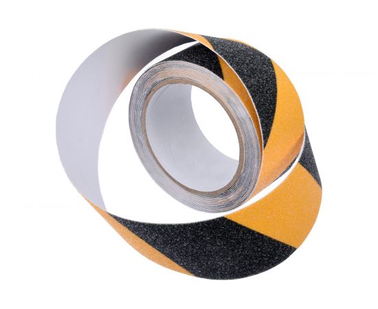 Противоскользящая сигнальная лента VORTEX 50 мм, 5 м, черно-желтая 24160 – изображение 2