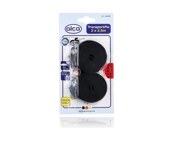 Ремень для крепления багажа, 2шт. 2,5м х 25мм, быстрый зажим Alca 406 000 – изображение 2