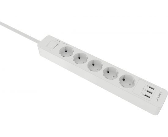 Удлинитель с USB зарядкой HARPER UCH-560 White H00003014 – изображение 2