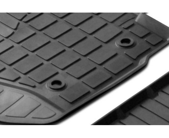 Передние коврики в салон автомобиля Rival для Lada Largus фургон, универсал (2 места) 2012-2021 2021-н.в., полиуретан, с крепежом, 2 шт., 16003003 – изображение 2