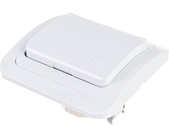 Розетка с крышкой, белая Makel Mimoza 12009 – изображение 2