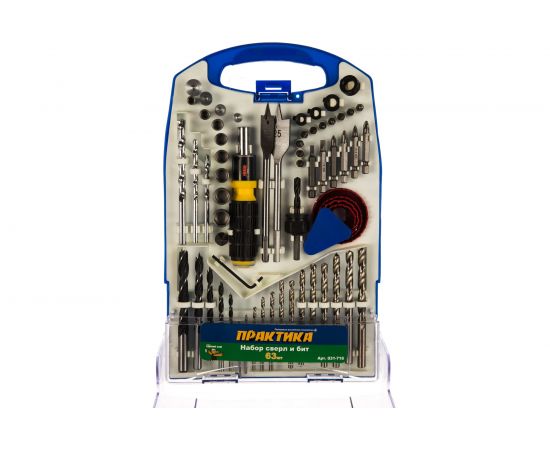 Набор бит и сверл DIY (63 предмета) ПРАКТИКА 031-716 – изображение 2