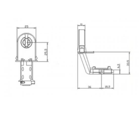 Стоечный сквозной патрон TDM со стартеродержателем крепление на боковые защелки G13 SQ0351-0010 – изображение 2