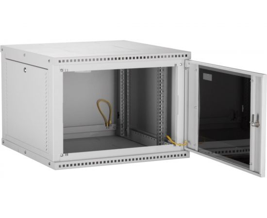 Настенный разборный шкаф TLK 19, 9U, стеклянная дверь, серый TWI-096045-R-G-GY – изображение 2