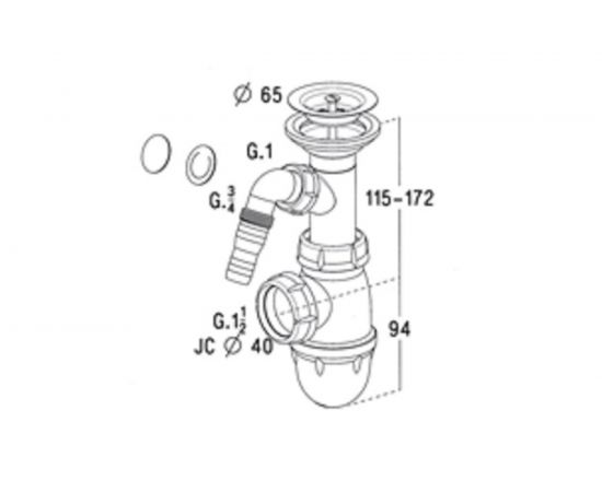 Сифон 65 SAS CL22K 3389700095422 – изображение 2