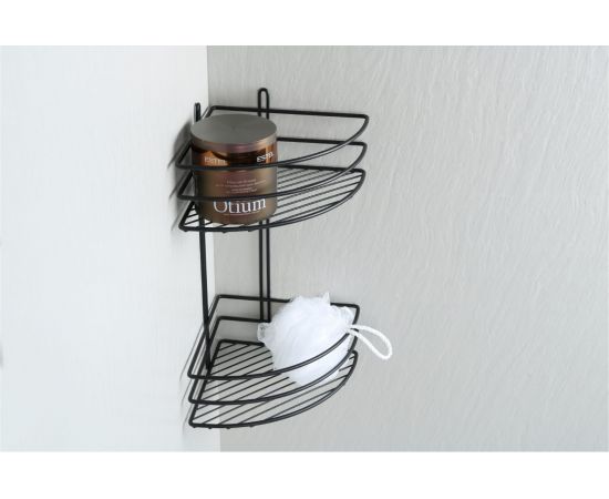 Угловая полка FIXSEN двухэтажная, черная FX-710B-2 – изображение 2