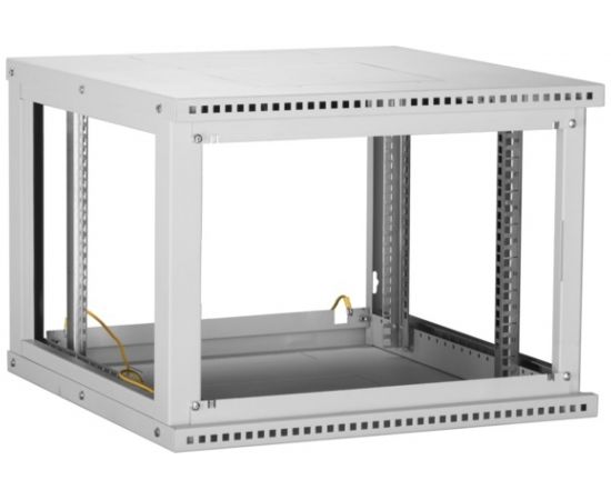 Настенный разборный шкаф TLK 19, 9U, стеклянная дверь, серый TWI-096045-R-G-GY – изображение 3