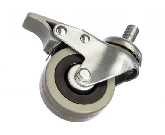 Колесо с вращающейся опорой, стержнем и передним тормозом (60 мм; 50 кг) Tellure rota 379102 – изображение 3
