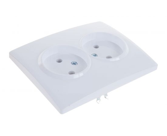 Двойная розетка LEZARD KARINA б/ з керамика белая 707-0200-128 – изображение 3