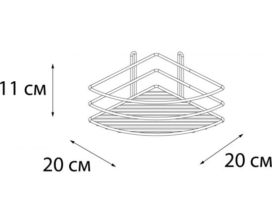 Угловая полка FIXSEN одноэтажная, белая FX-710W-1 – изображение 3