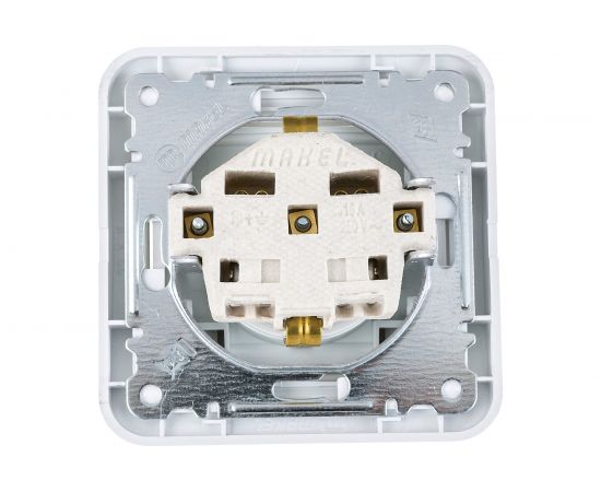 Розетка с крышкой, белая Makel Mimoza 12009 – изображение 4