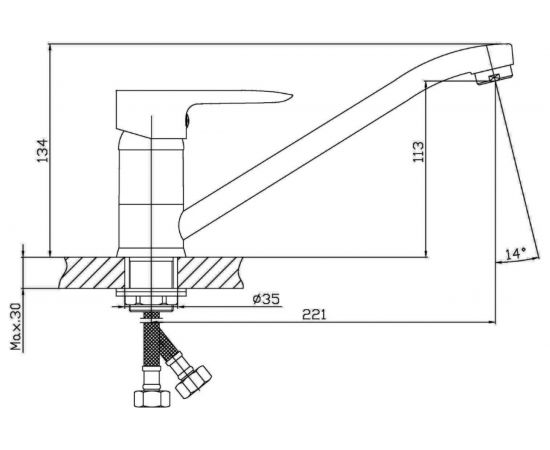 Смеситель для кухни Orange Boni хром M15-000cr – изображение 5