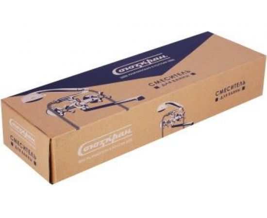 Смеситель для ванны СоюзКран с душем, круглый излив 40 см, резиновая кран-букса 1/2, хром, цинк SK08-S207 – изображение 5