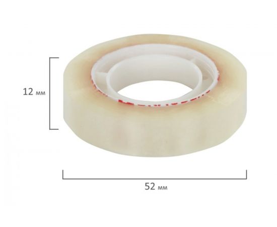 Клейкие ленты BRAUBERG 12 мм х 33 м, канцелярские, комплект 12 шт., прозр., гарант. длина 223123 – изображение 6