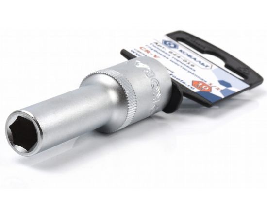 Глубокая торцевая головка КОБАЛЬТ 1/2, 10мм, Cr-V 644-016 