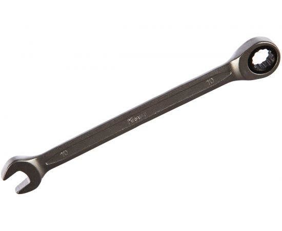 Комбинированный ключ с храповым механизмом, холодная штамповка 10мм Cr-V KRAFT KT 700733 