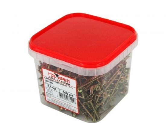 Саморез Госкреп ШСГД ZY 3.5х51 мм, 450 шт., большой пластиковый контейнер, 1000 мл 1-0014510 