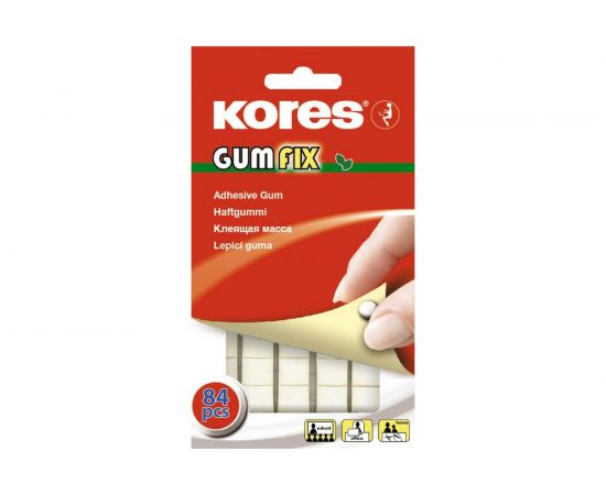 Клейкая лента-масса Kores Gum Fix удаляемая 84 шт/уп 81596 