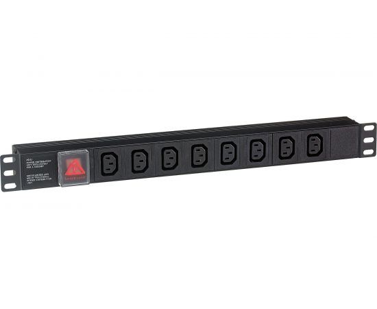 Блок розеток ExeGate ServerPro PDU-19H808 Al-8C13-C14-SW, 19,1U, Алюминий, 8 IEC 320 C13, С14 280854 