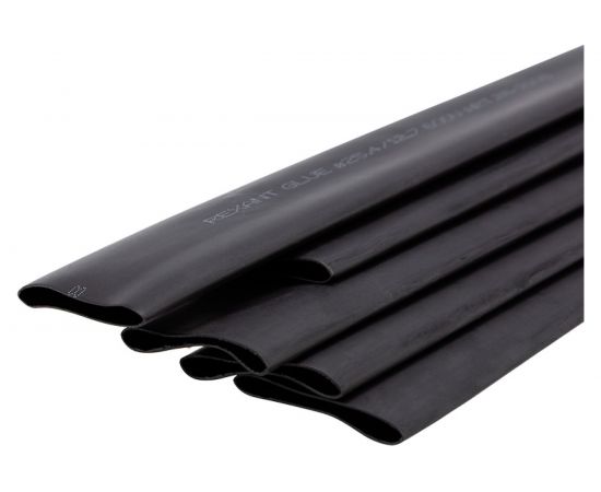 Термоусаживаемая двустенная клеевая трубка REXANT 25,4/12,7 мм черная 5 шт по 1 м 26-2108 