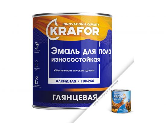 Эмаль KRAFOR ПФ-266 красно-коричневая 1,9 КГ 6 26031 