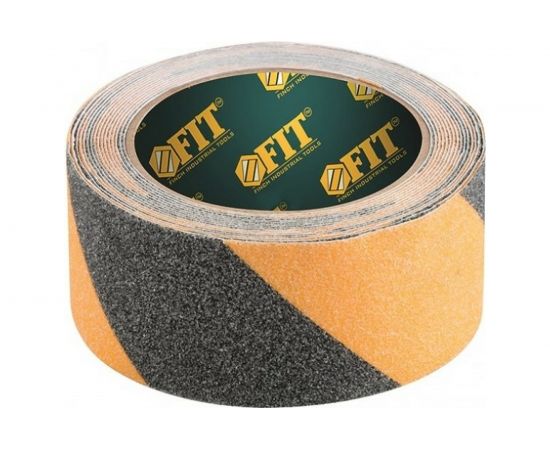 Клейкая противоскользящая лента FIT черно-желтая, 50 мм х 5 м 11971 