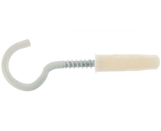Крюк-шуруп ЕВРОПАРТНЕР белый d3,9хL40 в компл. c дюбелем MULTI 6x25 4шт. MP 304 17 