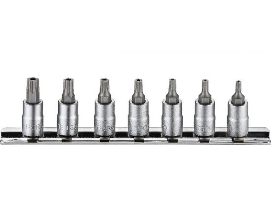 Набор головок TS10-TS40 1/4"", на планке, 7 шт. FORCE 20711 