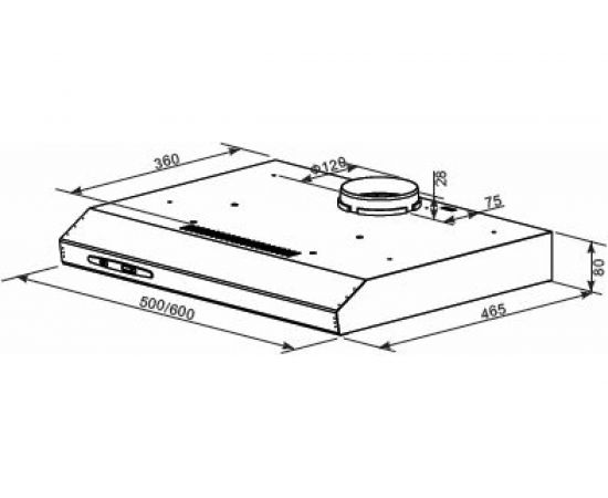 Кухонная вытяжка HOMSair HORIZONTAL 60 белый HORIZONTAL 60 White – изображение 11