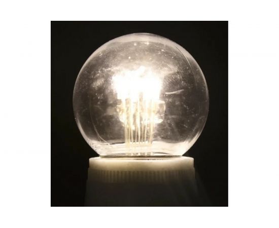 Светодиодная лампа-шар для украшения NEON-NIGHT диаметр 45 мм, цоколь e27, 6 LED, 1 Вт белая 405-125 – изображение 2