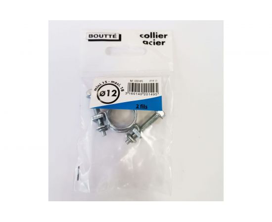 Двойной стальной хомут Boutte 12 мм, 2 шт. 0201495 – изображение 2