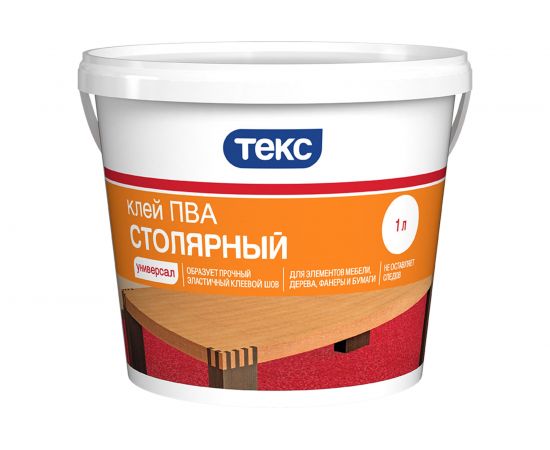 Столярный клей ПВА ТЕКС Универсал 1 л 49640 – изображение 2