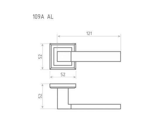 Дверная ручка НОРА-М 109К AL белый 17241 – изображение 3