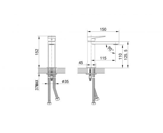 Смеситель для умывальника IDDIS Bridge BRDSB00i01 – изображение 3