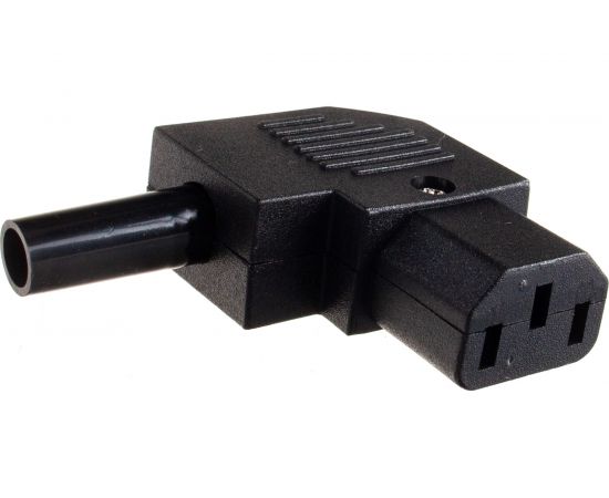 Кабельная розетка LANMASTER 10A, 250V угловая разборная, черная, LAN-IEC-320-C13/90 – изображение 3