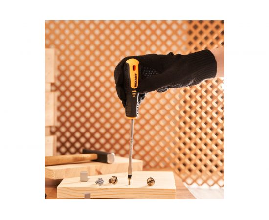 Шлицевая отвертка REXANT SL 5х100 мм, двухкомпонентная рукоятка 12-4722 – изображение 3