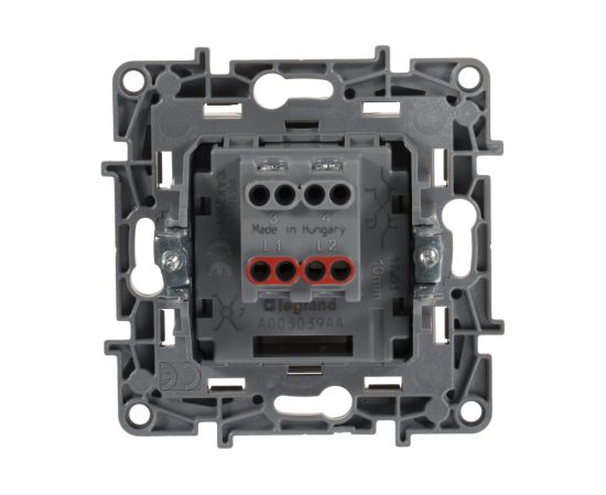 Промежуточный механизм переключателя Legrand СП Etika 10 AX 1-клавишный винтовые зажимы слоновая кость Leg 672309 – изображение 3