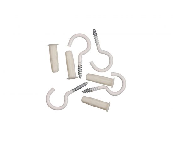 Крюк-шуруп ЕВРОПАРТНЕР белый d3,9хL40 в компл. c дюбелем MULTI 6x25 4шт. MP 304 17 – изображение 3