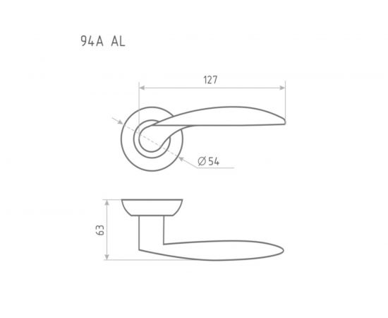 Дверная ручка НОРА-М 94А AL ст.бронза 15293 – изображение 4