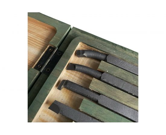 Набор токарных резцов по металлу 12 шт, 12x12 мм ООО ПЕТРО-ИНСТРУМЕНТ НРМ002x7396801 X7396801 – изображение 4