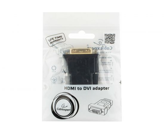 Переходник Cablexpert HDMI-DVI, 19F/19M, золотые разъемы, пакет A-HDMI-DVI-2 – изображение 4
