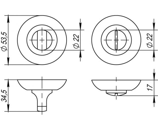 Поворотная ручка PUNTO BK6 TL ABG-6 зеленая бронза 33231 – изображение 4