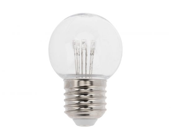 Светодиодная лампа-шар для украшения NEON-NIGHT диаметр 45 мм, цоколь e27, 6 LED, 1 Вт белая 405-125 – изображение 5