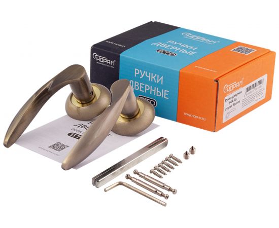 Дверная ручка НОРА-М 94А AL ст.бронза 15293 – изображение 5