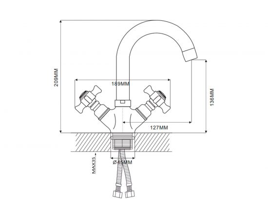 Смеситель для раковины Ekko с гайкой E13024 – изображение 8