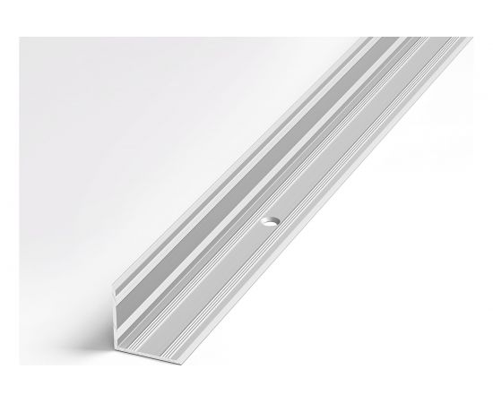 Порог внутренний угловой алюминиевый анодированный ЛУКА (20 мм х 20 мм, 0,9 м, Серебро) УТ000000048 